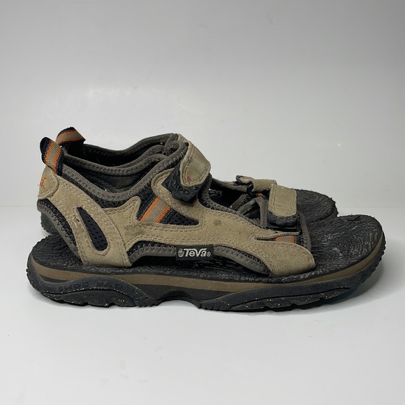 Teva Terra Sandals Water Sport Hiking Men’s Size 8 6702 Brown Hook And Loop - Picture 6 of 13